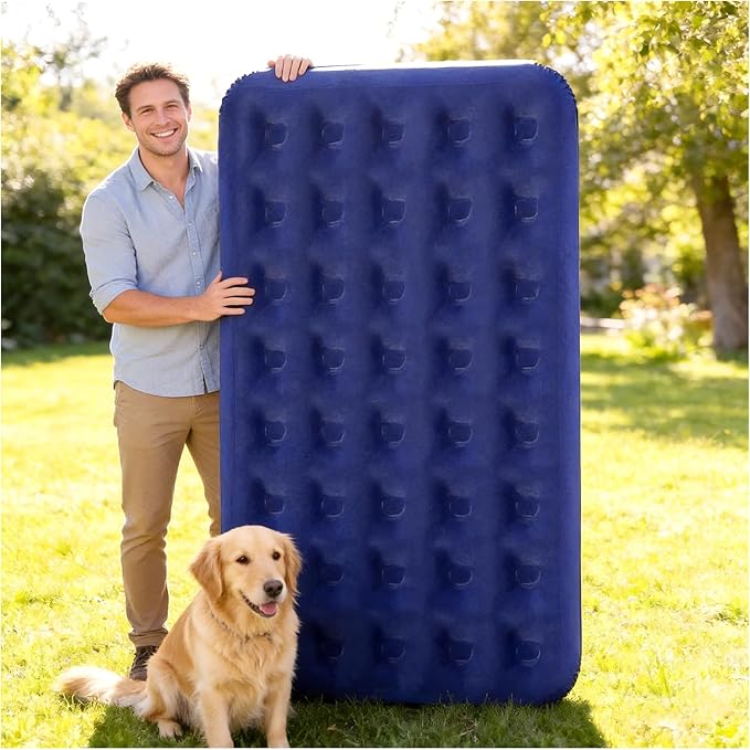 Foldable Inflatable air Mattress Suitable for Indoor and Outdoor air Mattress Thickened Waterproof can be Used for Camping Tents (excluding Inflation Tools (Small Double)