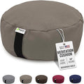 Bean Products Hemp Zafu Meditation Cushion for Sitting on Floor Hemp Yoga Pillow Zafu Meditation Pillow Zen Seiza Kneeling Prayer Pad Support - Made in USA - Round Natural