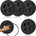 4 Pieces 5 Gallon Black Bucket Lids 12inch Leak-proof Plastic Seal Screw Top Airtight Lids Reusable Drum &amp Pail Seal Lid for Pet Food Storage Home Paint Storage and Industrial Storage Buckets