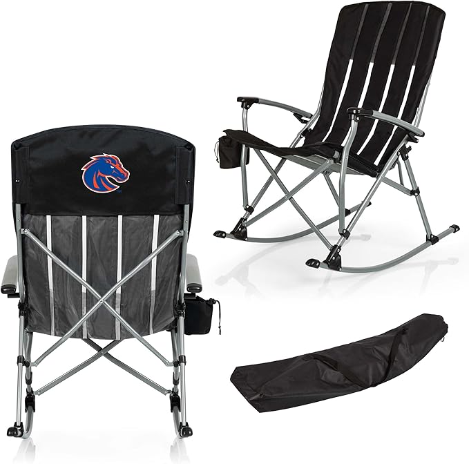 Picnic TIME NCAA Unisex-Adult NCAA Outdoor Rocking Camp Chair XL Heavy Duty Camping Chair for Adults