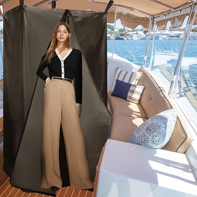 Privacy Tent for Boat Portable Changing Room Polyester Tent with Zipper Suitable for Pontoon Boat Mall Studio Dressing Room 27 W x 30 D x 72 H