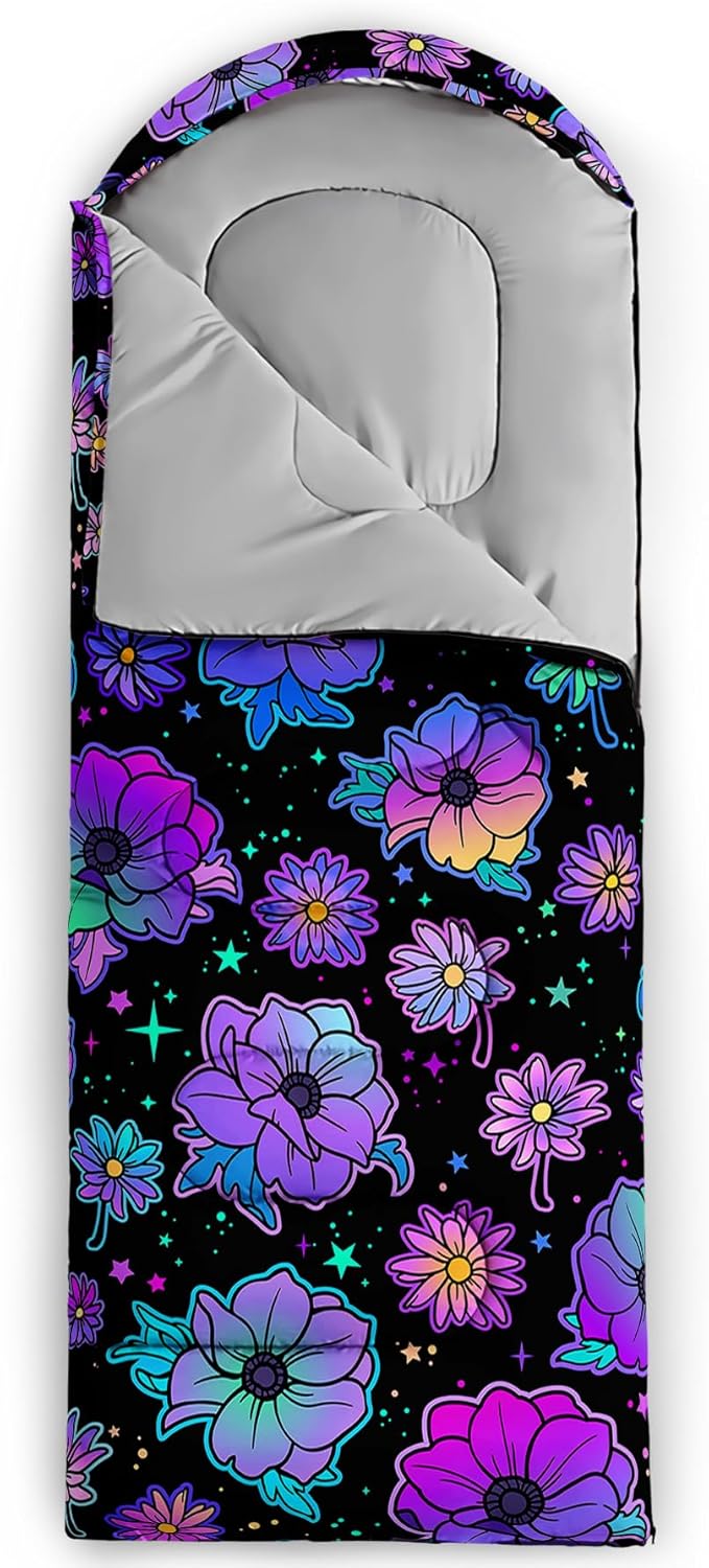 Axolotl Unicorn Sleeping Bag for Kids Boys Girls–Lightweight Warm Cold Weather Sleeping BagsWaterproof Portable Sleeping Bag with Compression Sack for Camping Backpacking Outdoor Indoor
