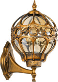 Globe Outdoor Wall Lights Fixtures Anti Rust Gold Sphere Porch Wall LightAluminum Waterproof Outside spherical hardwired Lights for House Patio Porch Backyard Garage Front Door No SensorGeneral