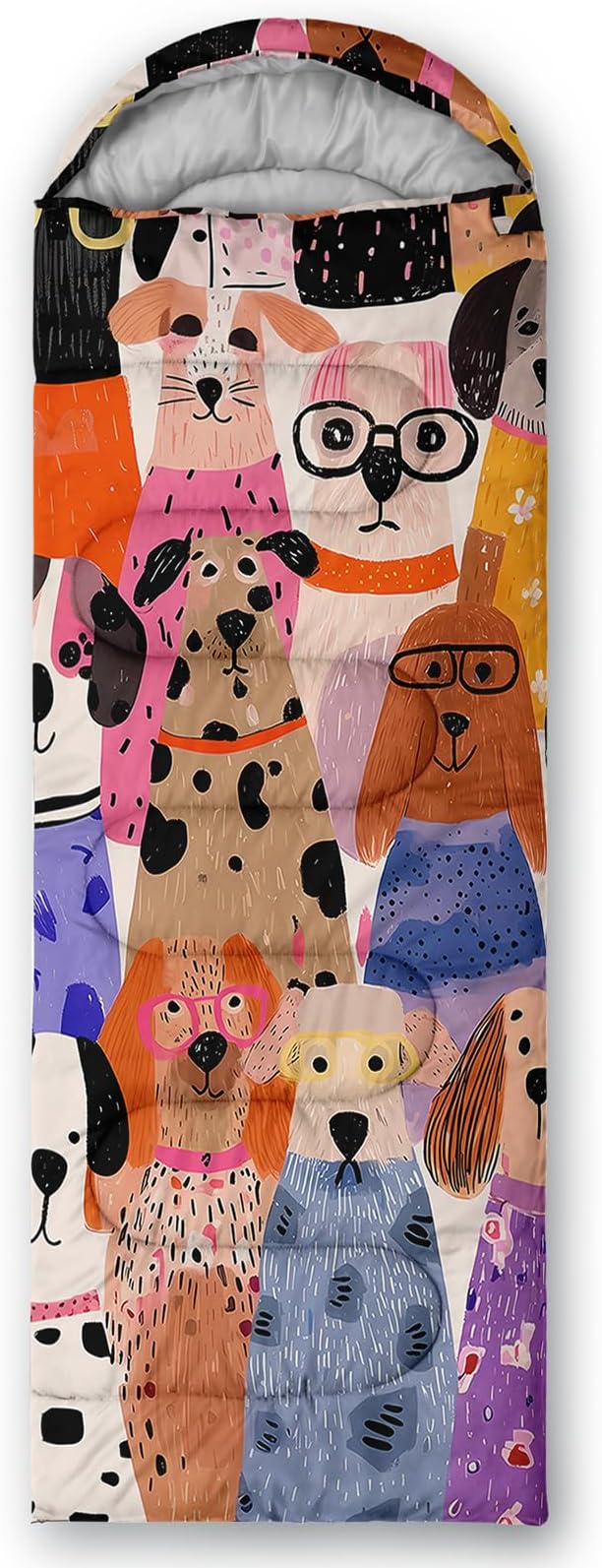 AILONEN Cartoon Camping Sleeping Bag for Boys Girls AdultsLightweight &amp Waterproof3 Season Warm &amp Cold WeatherPortablePrinted Sleeping BagTravelingCampingHiking