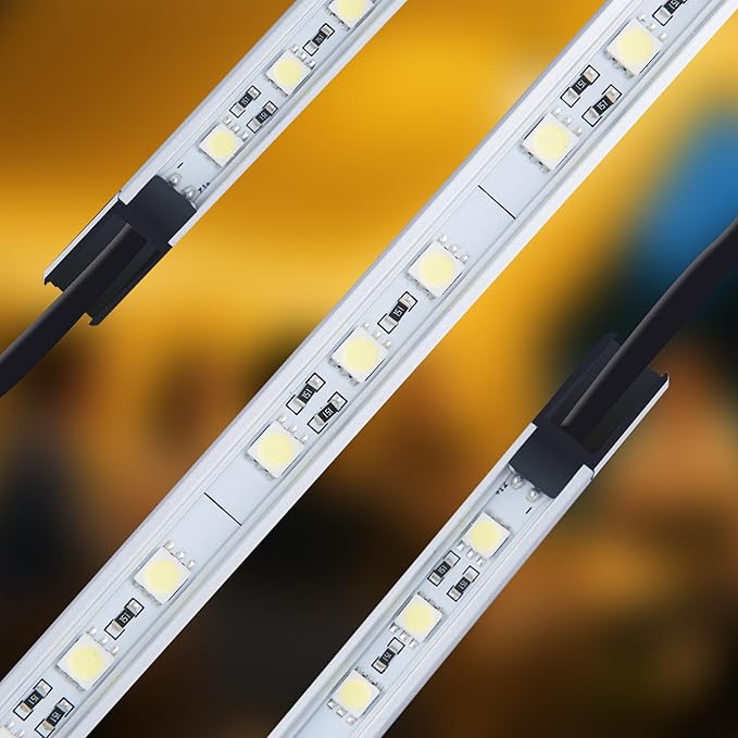 12V LED Interior Light Bar Kit 4 Bars White Adjustable Brightness RV Camping Lights - Waterproof IP67 Magnetic &amp Velcro Mount Portable Lighting for Tent Car Trailer Boat Truck Off-Road Ca