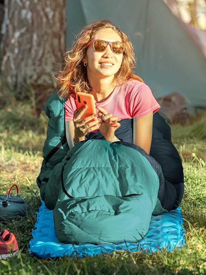 Bessport Mummy Sleeping Bag | 15-45 ℉ Extreme 3-4 Season Sleeping Bag for Adults Cold Weather– Warm and Washable for Hiking Traveling &amp Outdoor Activities