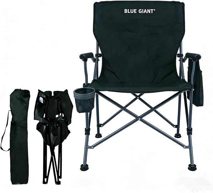 Reclining Folding Fishing ChairLightweight Beach Chair with Breathable Cushion Portable Outdoor Chair for Fishing Camping Beach &amp Travel (Black)