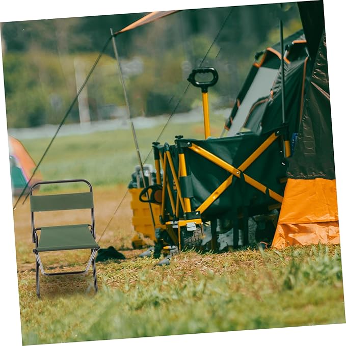 Yardwe Multi-Functional Outdoor Folding Chair Portable Fishing Stool Space-Saving Small Camping Lounging Chair