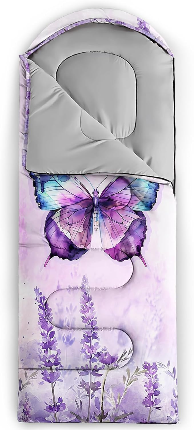 HOSIMA Dear Hunting Pattern Cold Weather Sleeping Bags for Kids AdultsBlack Light Weight Waterproof Sleeping Bags for Outdoors Hiking.