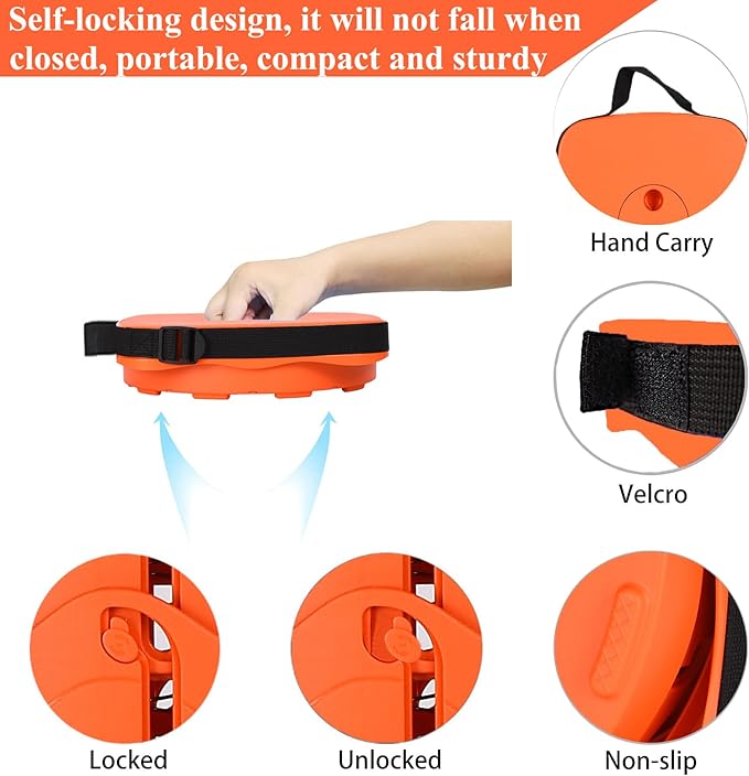 Fishboy Upgraded Collapsible Stool 400lbs Max Weight Lightweight But Sturdy Portable Retractable Folding Telescoping Foldable Camping Stool for Adults Outdoor Fishing Hiking BBQ