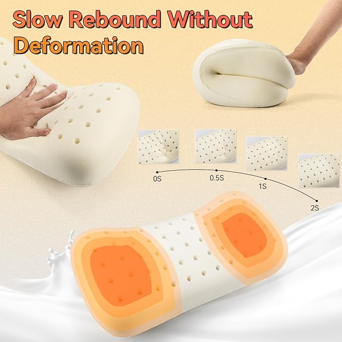 HIKEMAN Camping Memory Foam Pillow - Ultralight Washable Camping Essentials Backpacking Travel Pillow for Outdoor Camp Sport Airplanes Hiking(Wathet)
