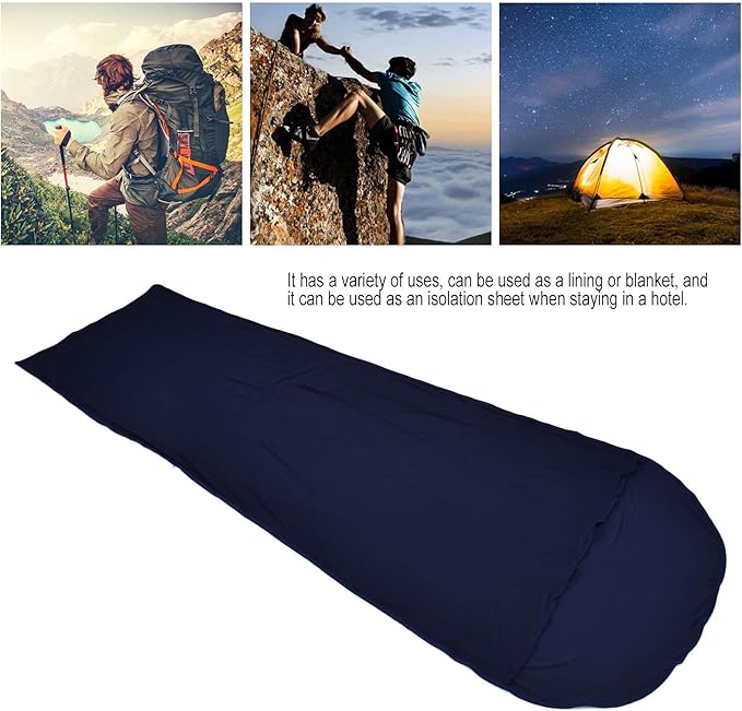 Sleeping Bag Liner Ultralight Polyester Fleece 78.7x31.5in - Soft Comfort Multifunctional Use Ideal for Camping and Travel