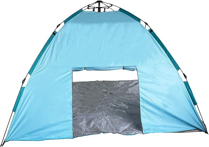 Bliss Hammocks BHT-A39-BT Pop-Up Beach Tent w/Carry Bag for Easy Travel Sun Protection &amp Wind Resistant Waterproof Lightweight Durable Light Blue and Teal