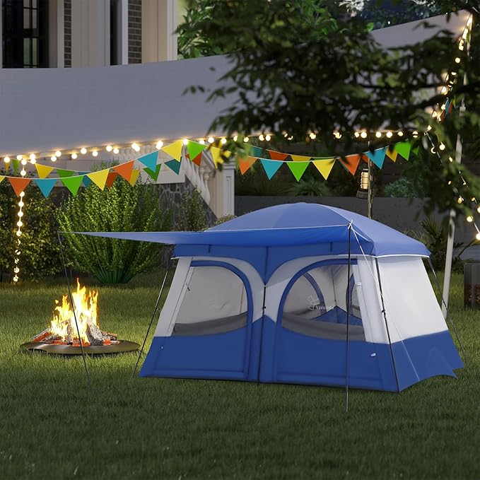 Vidalido Tents3-4 Person Camping Tent with Extended VestibuleWeather Resistant Family Tents with Breathable Mesh WindowsEasy Install Waterproof Outdoor Tent for Backpacking and Camping Hiking