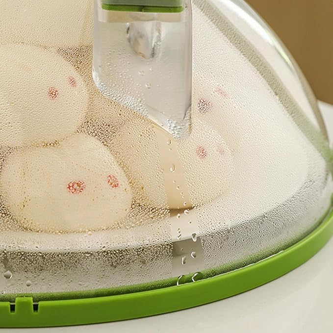 Practical Microwave Dish Lid Foldable Cover with Water Injections Technology for Even Heating Quick Breakfast