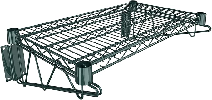 14 x 24 Green Epoxy Wire Wall Mount Shelf