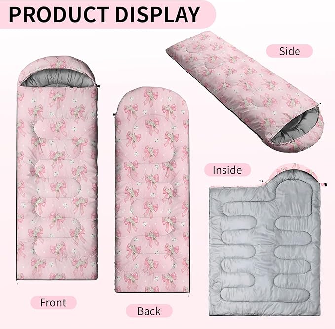 Camping Sleeping Bags Lightweight Waterproof Sleeping Bag and Compact with Compression Sack for Outdoor