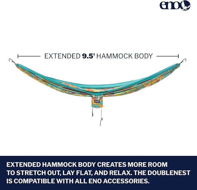 ENO Eagles Nest Outfitters DoubleNest Lightweight Camping Hammock 1 to 2 Person Special Edition Colors ATC