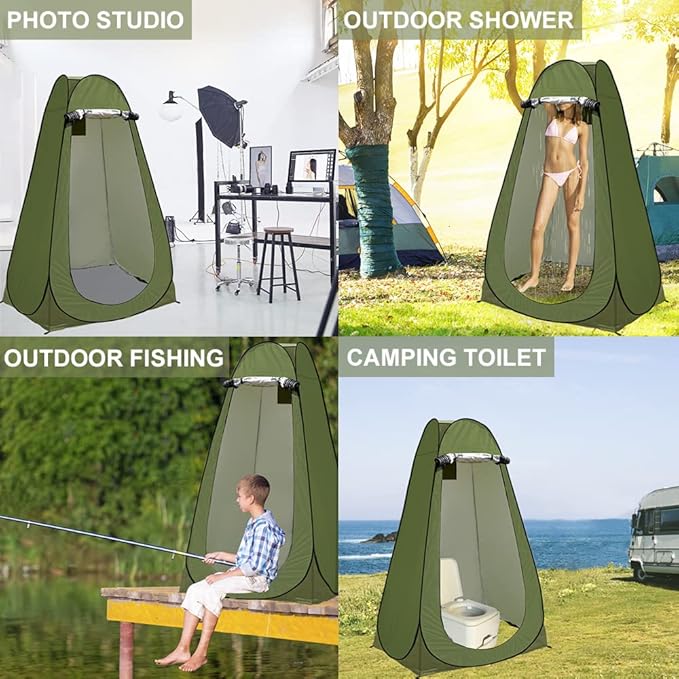 Privacy Shower Tent Pop up Portable Camping Tent Outdoor Toilet Changing Dressing Room Instant Privacy Shelter for Picnic Waterproof Bathroom