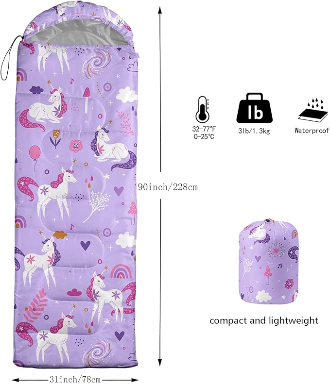 Sleeping Bag for Womens Girls Teens Waterproof Sleeping Bags Traveling and Outdoors Camping Gear Equipment