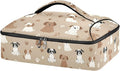 Casserole Carrier Loveliness DogsInsulated Casserole Carrier for Hot or Cold Food Thermal Lunch Tote for Potluck Parties Picnic Beach Fits 9 x 13 Inches Baking Dish