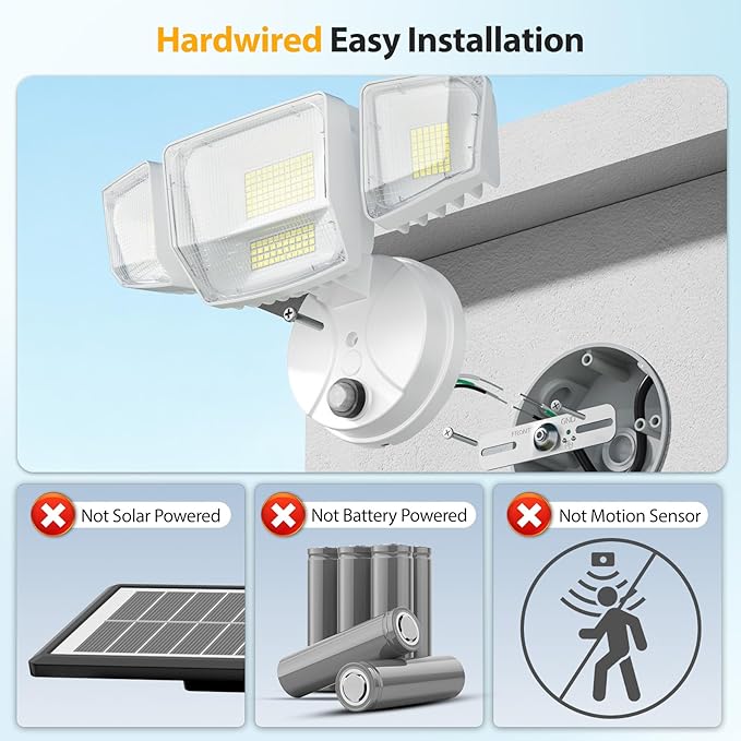 Onforu Dusk to Dawn Outdoor Lighting90W 10000LM Flood Lights OutdoorIP66 Waterproof White LED Security Light with Photocell6500k Daylight 4 Heads Exterior Light Fixture for YardPatioGarden
