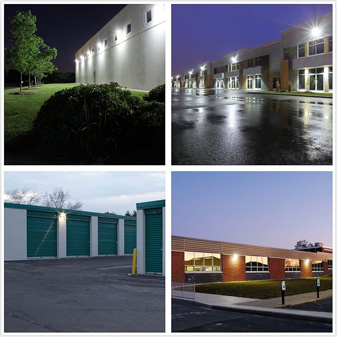 100W LED Wall Pack Dusk to Dawn 13000Lm 5000K Daylight Commercial Security Lighting400-600W MH Equivalent 100-277VETL Certified Outdoor LED Wall Pack Light for Parking Lot Doorway House