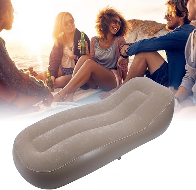 Ejoyous Inflatable Lounger Ultra Wide Inflatable Couch Portable Blow Up Sofa Chair Air Mattress with Built in Pump for Home Outdoor Camping Picnic Beach Travel