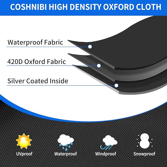 COSHNIBI Pan Bun Rack Cover420D Waterproof and Dust Resistant Bun Rack Cover with Zipper Suitable for Commercial Bread Racks23 L x 28 W x 64 H-Black