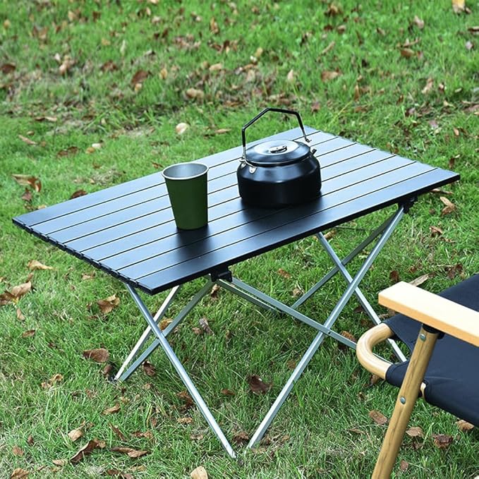 Folding Camping Table Ultra Lightweight and Thickened Aluminum Alloy Outdoor Folding Portable Picnic Table Camp Table Easy to Carry Suitable for Outdoor Picnics BBQ Patio