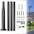 Street Light Pole 13FtStreet Light Poles for Outdoor Lighting Solar Street Light Pole Accessory for Street Patio Backyard Basketball Court Park