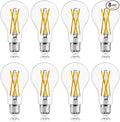 FLSNT 100W Equivalent LED Edison Bulbs 12W Dimmable A21 LED Light Bulbs 1600LM 2700K Soft White CRI90 E26 Base 8 Pack