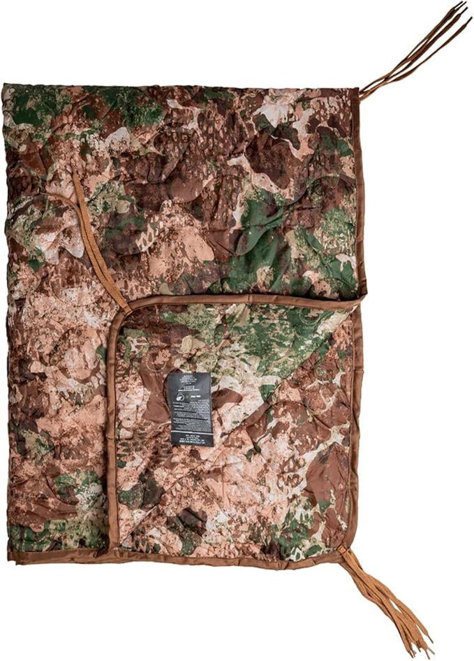 Mil-Tec Ripstop Poncho Liner - Lightweight Portable Durable Polyester Versatile Poncho Liner - Can be Used as Comforter Blanket Ground Mat Sleeping Bag - Carry Bag Included - Phantomleaf WASP I Z2