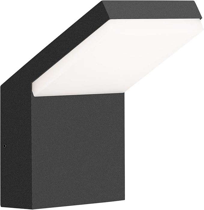 Wall Light Outdoor LED Wall Mount Lamp Modern Wall Sconce Lighting Lantern Fixture Dark Grey Aluminum Lights for Porch Front Door Garden Yard Patio IP65 Waterproof 18W 1800Lm 3000K