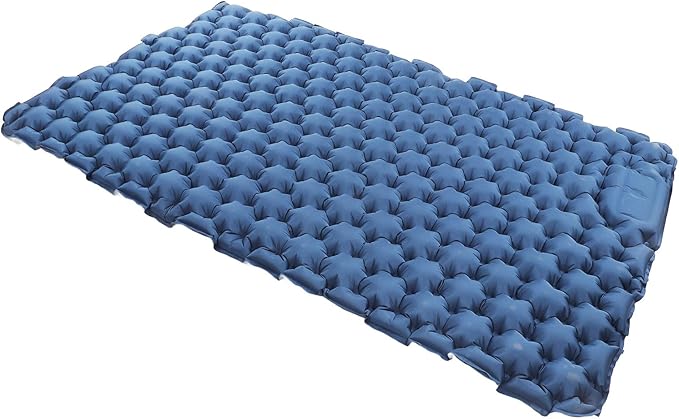 Camping Air MattressOutdoor Air Mattress Portable Moistures Proof Double Inflatable Camping Mat210T Fabrics Car Camp Sleeping Pad for Hiking Backpacking Car Travel (Navy Blue)