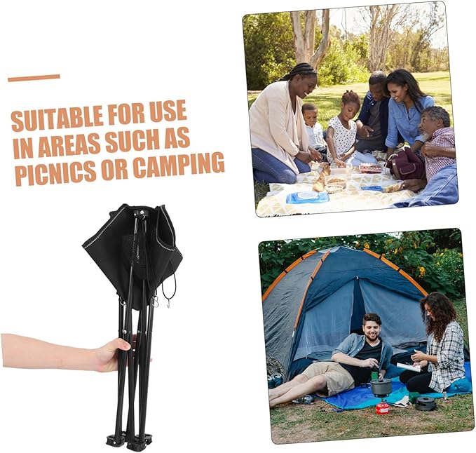 YARNOW Portable Folding Picnic Table Heavy-Duty Outdoor Camping Table Cup Holders Lightweight Design for BBQ Fishing and Beach Use Oxford
