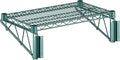 14 x 24 Wire Green Epoxy Wall Mount Shelf Commercial Fixed Wall Mount Rack NSF Metal Floating Shelving for Kitchen Stock Rooms Home and Hotel