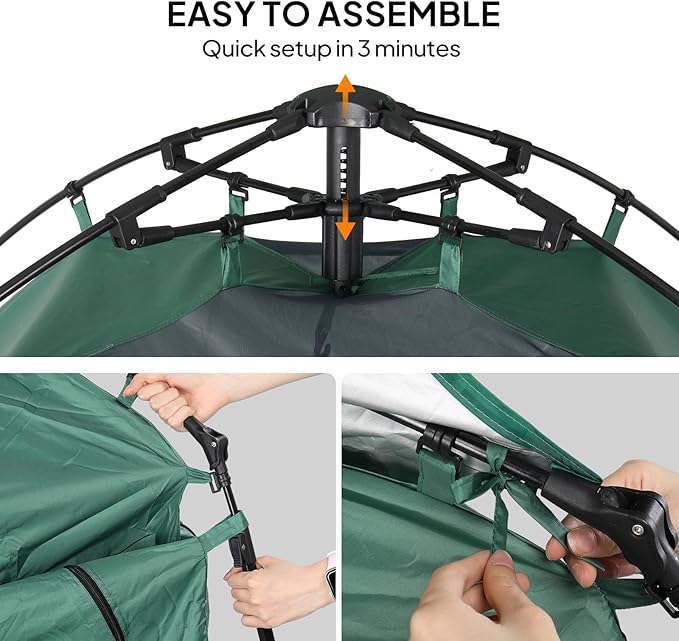 VINGLI 6.8FT Shower Tent Large Instant Pop Up Shelter with Mesh Floor &amp Carrying Bag Privacy Changing Room Tent for Toilet Camping Dressing Lightweight &amp Sturdy Easy Set Up