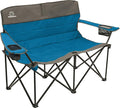 MOUNTAIN SUMMIT GEAR Quilted Standard Loveseat Camping Chair for 2 with Padded Seat and Back for Camping/Hiking/Backpacking Made by Caddis Sports (Standard Loveseat (Blue))