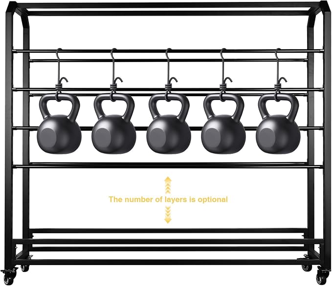 Fabric Roll Storage Rack with Wheel Adjustable Hanging Rod Bracket Display Shelf