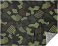 Throw Blanket For Couch Army Camouflage Black Green Line Blankets For Adults 50'' x 70''