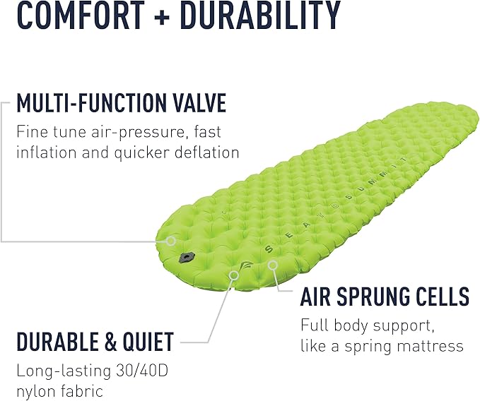 Sea to Summit Comfort Light Insulated Sleeping Pad for Backpacking and Camping Large (79 x 25 x 2.5 inches)