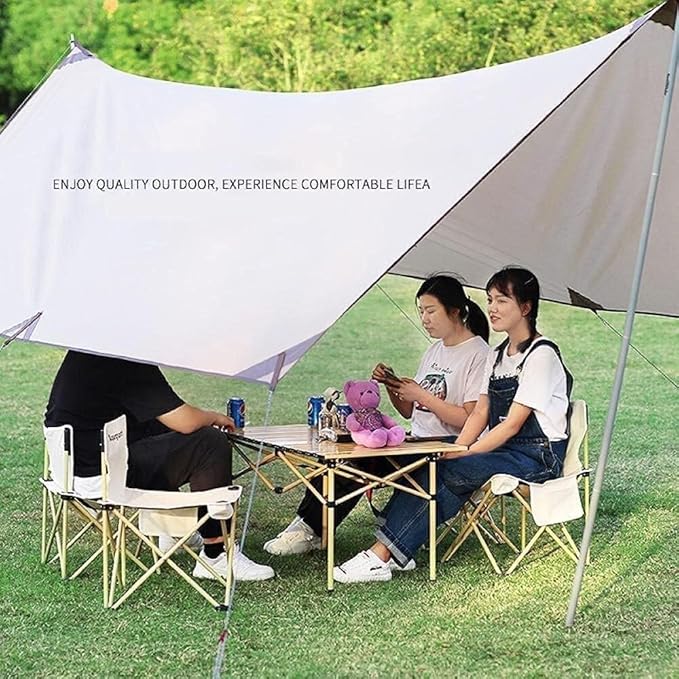 Folding Sling Back Portable Chair for Camping Outdoor Events BBQs Beaches &amp Picnics – Sturdy Frame Storage Bag 130-140kg Capacity