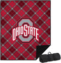 LOGOVISION The Ohio State University Picnic Outdoor Blanket 50x60 Plaid Pattern Foldable Blanket for Picnic Beach Camping Park Tailgate