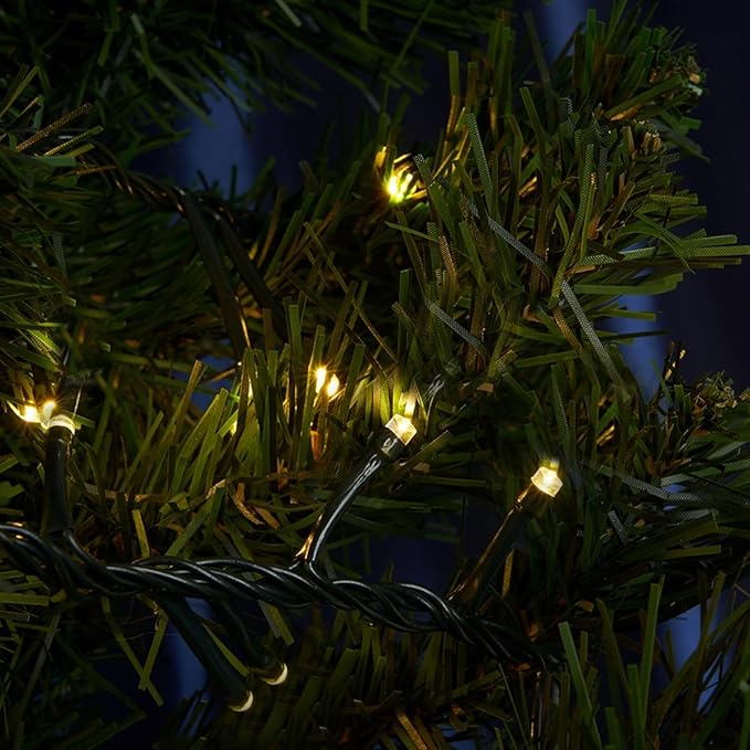 kemooie 500 LED Christmas Lights 164FT 8 Lighting Mode with Memory Plug in Waterproof Christmas Lights Outdoor for Birthday Christmas Tree Wedding Party Garden Balcony Decorations (Warm White)