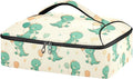 Casserole Carrier Cute Green DinosaursInsulated Casserole Carrier for Hot or Cold Food Thermal Lunch Tote for Potluck Parties Picnic Beach Fits 9 x 13 Inches Baking Dish