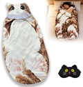 Cat Sleeping Bag for Human Fluffy Cat Sleeping Bag for Adults 3D Full Wrap Warm and Comfortable Machine Washable Adorable Cats Envelope Sleeping Bed for Indoor Travel Camping Beach