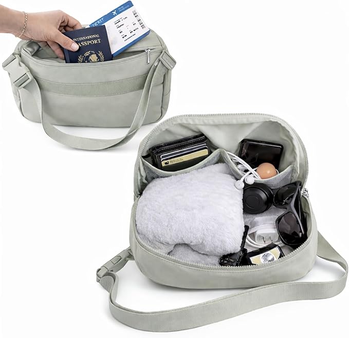 Travel Blanket Airplane Compact with Bag Ultra-Soft 40 x 60 Flannel Travel Organizer Bag with Adjustable Strap Lightweight Warmth for Long Flights