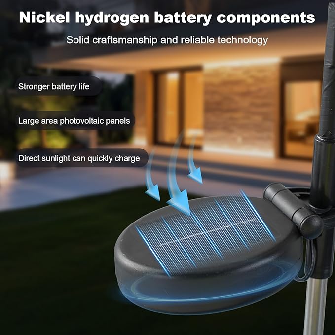 Solar Path Lights Outdoor 4 Pack LED Flower &amp Butterfly Decor Waterproof Auto On/Off Bigger Solar Panel for Yard Patio Garden Walkway Decoration Gift for Mom (Lily)
