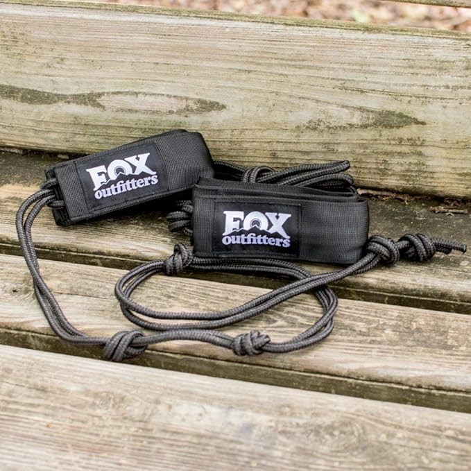 Fox Outfitters Neolite Double Camping Hammock - Lightweight Portable Nylon Parachute Hammock for Backpacking Travel Beach Yard. Hammock Straps &amp Steel Carabiners Included (Khaki/Olive Green)